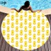 Urijk 1PC High Quality Faux Silk Beach Towel Fruits Printed Round Beach Towel for Holiday Bathroom Towels Blanket Yoga Mat Home ali-76352275